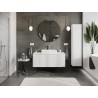 Mexen Rivel armoire de salle de bains sous lavabo 120 cm avec plateau, 1 tiroir, rainurée, blanc mat - 91A20-12047-1-BFC01