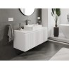 Mexen Rivel armoire de salle de bains sous lavabo 120 cm avec plateau, 1 tiroir, rainurée, blanc mat - 91A20-12047-1-BFC01