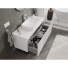 Mexen Rivel armoire de salle de bains sous lavabo 120 cm avec plateau, 1 tiroir, rainurée, blanc mat - 91A20-12047-1-BFC01