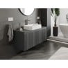 Mexen Rivel meuble de salle de bain sous-lavabo 120 cm avec plateau, 1 tiroir, rainuré, graphite mat - 91A20-12047-1-BFC66