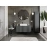 Mexen Rivel meuble de salle de bain sous-lavabo 120 cm avec plateau, 1 tiroir, rainuré, graphite mat - 91A20-12047-1-BFC66