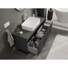 Mexen Rivel meuble de salle de bain sous-lavabo 120 cm avec plateau, 1 tiroir, rainuré, graphite mat - 91A20-12047-1-BFC66