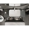 Mexen Rivel meuble de salle de bain sous-lavabo 120 cm avec plateau, 1 tiroir, rainuré, graphite mat - 91A20-12047-1-BFC66