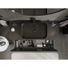 Mexen Rivel meuble de salle de bain sous le lavabo 120 cm avec plateau, 1 tiroir, rainuré, noir mat - 91A20-12047-1-BFC71