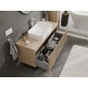 Mexen Rivel armoire de salle de bains sous-lavabo 120 cm avec plateau, 1 tiroir, rainurée, chêne - 91A20-12047-1-BFC81
