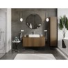 Mexen Rivel meuble de salle de bain sous-vasque 120 cm avec plateau, 1 tiroir, rainuré, noyer - 91A20-12047-1-BFC86