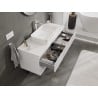 Mexen Rivel meuble de salle de bains sous lavabo 120 cm avec plan, 2 tiroirs, rainuré, blanc mat - 91A20-12047-2-BFFC01