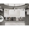 Mexen Rivel meuble de salle de bains sous lavabo 120 cm avec plan, 2 tiroirs, rainuré, blanc mat - 91A20-12047-2-BFFC01