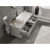 Mexen Rivel armoire de salle de bain sous lavabo 120 cm avec plateau, 2 tiroirs, rainurée, gris mat - 91A20-12047-2-BFFC62