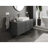 Mexen Rivel meuble sous-lavabo de salle de bain 120 cm avec plateau, 2 tiroirs, rainuré, graphite mat - 91A20-12047-2-BFFC66