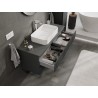 Mexen Rivel meuble sous-lavabo de salle de bain 120 cm avec plateau, 2 tiroirs, rainuré, graphite mat - 91A20-12047-2-BFFC66