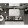 Mexen Rivel meuble sous-lavabo de salle de bain 120 cm avec plateau, 2 tiroirs, rainuré, graphite mat - 91A20-12047-2-BFFC66