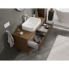 Mexen Rivel meuble de salle de bain sous lavabo 120 cm avec plan, 2 tiroirs, rainuré, noyer - 91A20-12047-2-BFFC86