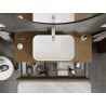 Mexen Rivel meuble de salle de bain sous lavabo 120 cm avec plan, 2 tiroirs, rainuré, noyer - 91A20-12047-2-BFFC86
