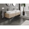 Mexen Rivel meuble de salle de bain sous-lavabo 140 cm avec plateau, 1 tiroir, rainuré, chêne - 91A20-14023-1-BFC81