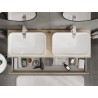 Mexen Rivel meuble de salle de bain sous-lavabo 140 cm avec plateau, 1 tiroir, rainuré, chêne - 91A20-14023-1-BFC81