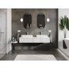 Mexen Rivel meuble de salle de bain sous-vasque 160 cm avec plateau, 1 tiroir, rainuré, blanc mat - 91A20-16023-1-BFC01