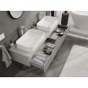 Mexen Rivel meuble de salle de bain sous vasque 160 cm avec plateau, 1 tiroir, rainuré, gris mat - 91A20-16023-1-BFC62
