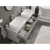 Mexen Rivel meuble de salle de bain sous lavabo 160 cm avec plateau, 2 tiroirs, rainuré, gris mat - 91A20-16047-2-BFFC62