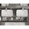 Mexen Rivel meuble de salle de bain sous-lavabo 160 cm avec plateau, 2 tiroirs, rainuré, graphite mat - 91A20-16047-2-BFFC66