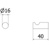 Mexen Loop crochet pour serviette (2 pièces), chromé - 70A71010-00