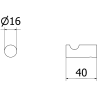 Mexen Loop crochet à serviette (2 pièces), blanc - 70A71010-20