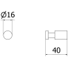 Mexen Loop crochet pour serviette (2 pièces), doré - 70A71011-50
