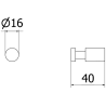 Mexen Loop crochet pour serviette (2 pièces), or brossé - 70A71011-55