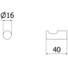 Mexen Loop crochet pour serviette (2 pcs), chrome - 70A71012-00