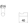 Mexen Loop crochet pour serviette (2 pcs), blanc - 70A71012-20
