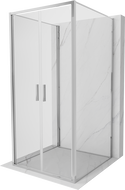 Mexen Exo-B Duo 3S cabine de douche 3 parois pivotante 70 x 70 cm, transparent, chrome - 814-070-070-01-00-3S