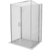 Mexen Exo-3S cabine de douche 3 parois battantes 80 x 70 cm, transparent, chromé - 814-080-070-01-00-3S