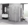 Mexen Exo-3S cabine de douche à 3 parois battante 90 x 70 cm, transparent, chrome - 814-090-070-01-00-3S