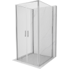 Mexen Exo-3S cabine de douche à 3 parois avec porte battante 80 x 80 cm, transparent, chrome - 814-080-080-01-00-3S