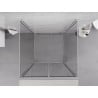 Mexen Exo-3S cabine de douche à 3 parois avec porte battante 80 x 80 cm, transparent, chrome - 814-080-080-01-00-3S
