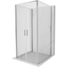 Mexen Exo-B Duo 3S cabine de douche 3 parois pivotante 90 x 90 cm, transparent, chrome - 814-090-090-01-00-3S