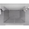 Mexen Exo-B Duo 3S cabine de douche 3 parois battante 90 x 100 cm, transparent, chromé - 814-090-100-01-00-3S