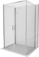 Mexen Exo-B Duo 3S cabine de douche 3 parois battante 90 x 100 cm, transparent, chromé - 814-090-100-01-00-3S