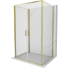 Mexen Exo-B Duo 3S cabine de douche à 3 parois pivotante 100 x 75 cm, transparent, en or - 814-100-075-50-00-3S