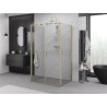 Mexen Exo-B Duo 3S cabine de douche à 3 parois pivotante 100 x 75 cm, transparent, en or - 814-100-075-50-00-3S