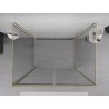 Mexen Exo-B Duo 3S cabine de douche 3 parois à charnières 90 x 100 cm, transparent, dorée - 814-090-100-50-00-3S