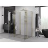 Mexen Exo-B Duo 3S cabine de douche 3 parois à charnières 90 x 100 cm, transparent, dorée - 814-090-100-50-00-3S