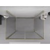 Mexen Exo-B Duo 3S cabine de douche 3 parois pivotante 110 x 75 cm, transparent, or - 814-110-075-50-00-3S