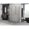 Mexen Exo-B Duo 3S cabine de douche 3 parois pivotante 110 x 75 cm, transparent, or - 814-110-075-50-00-3S
