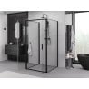 Mexen Exo-3S cabine de douche à 3 parois pivotante 70 x 70 cm, transparente, noire - 814-070-070-70-00-3S