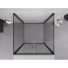 Mexen Exo-B Duo 3S cabine de douche pivotante à 3 parois 120 x 120 cm, transparente, noire - 814-120-120-70-00-3S