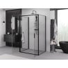 Mexen Exo-3S cabine de douche à 3 panneaux pliante 110 x 100 cm, transparente, noire - 814-110-100-70-00-3S