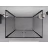 Mexen Exo-3S cabine de douche pivotante 3 parois 120 x 70 cm, transparent, noir - 814-120-070-70-00-3S