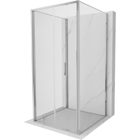 Mexen Exo-F 3S cabine de douche à 3 parois pliante 80 x 80 cm, transparent, chrome - 816-080-080-01-00-3S
