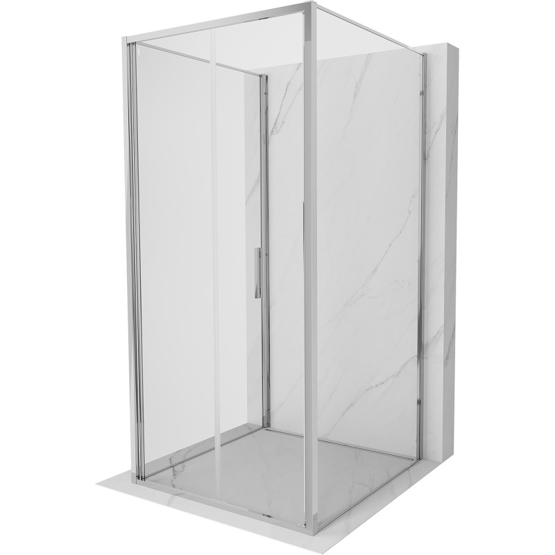 Mexen Exo-F 3S cabine de douche pliante à 3 parois 85 x 85 cm, transparent, chrome - 816-085-085-01-00-3S